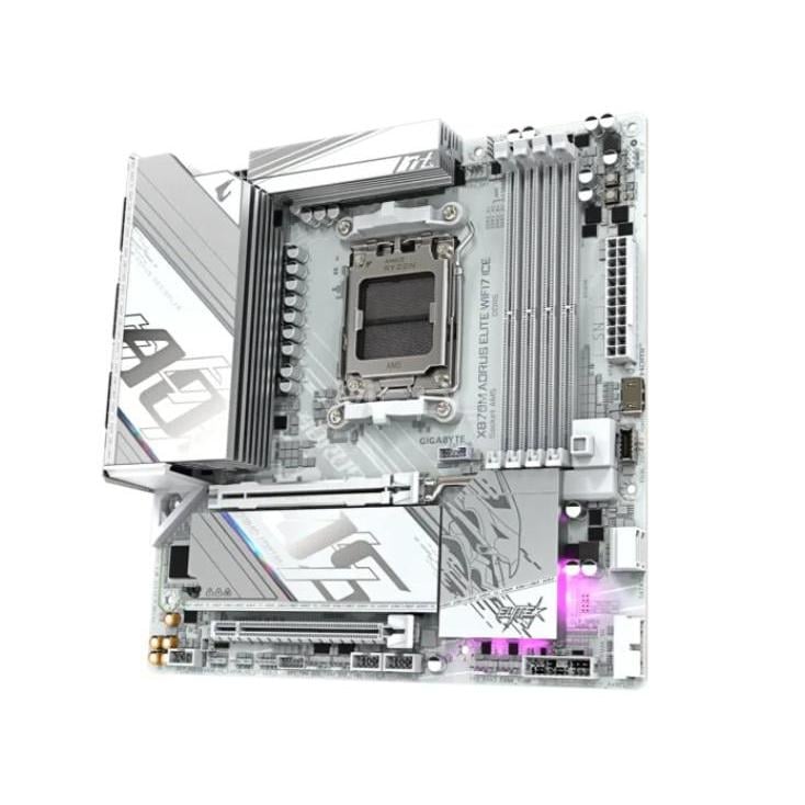 Placa Madre Gigabyte X870M AORUS ELITE WIFI7 ICE (AM5, DDR5 x4, M.2 x2, Micro ATX)