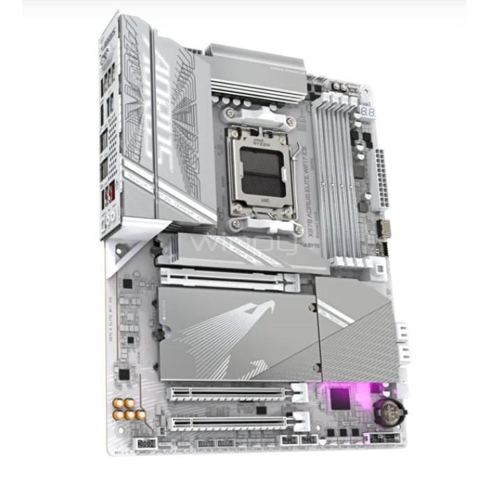 Placa Madre Gigabyte X870 AORUS ELITE WIFI7 ICE (AM5, DDR5 x4, M.2 x4, ATX)