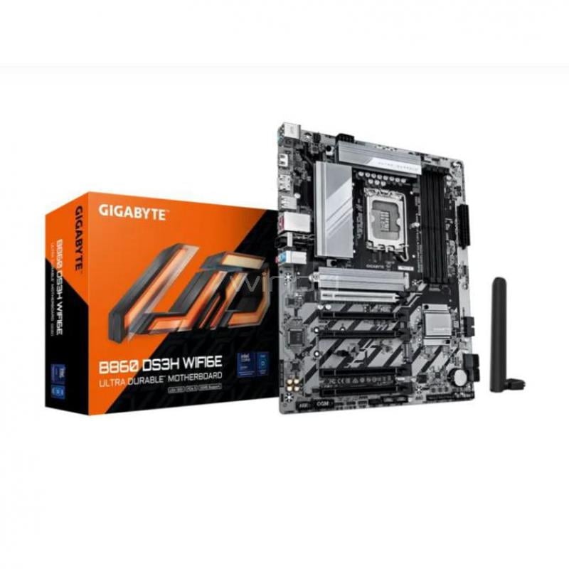 Placa Madre Gigabyte B860 DS3H WIFI6E (LGA1851, DDR5 x4, M.2 x2, ATX)