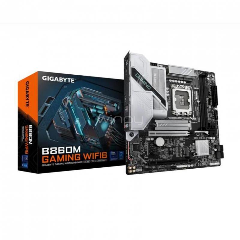 Placa Madre Gigabyte B860M GAMING WIFI6 (LGA1851, DDR5 x2, M.2 x2, Micro ATX)