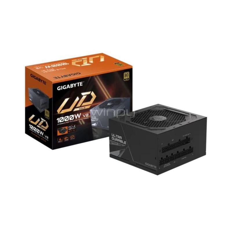 Fuente de Poder Gigabyte UD1000GM PG5 V2 de 1000W (Full Modular, Certificada 80+ Gold, ATX 3.1)
