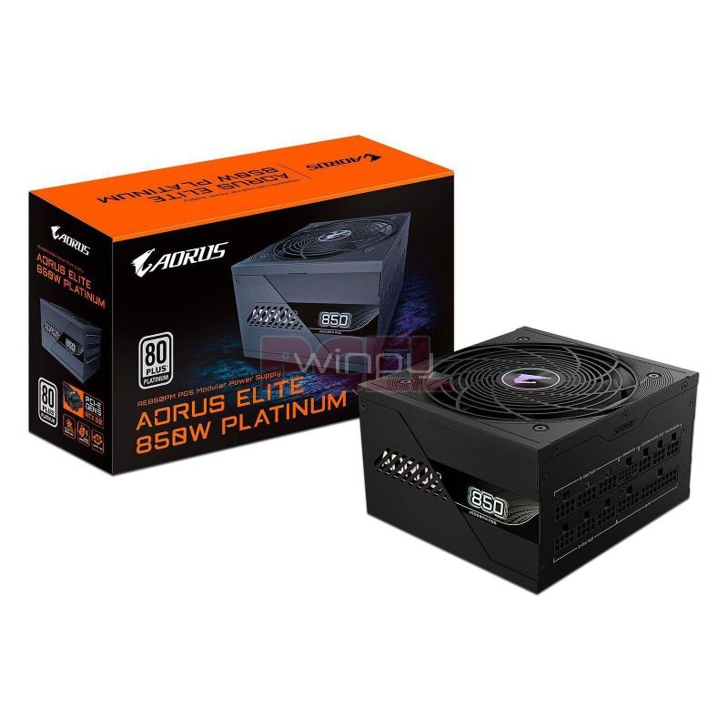 Fuente de Poder Gigabyte AORUS Elite P850W (Full Modular, Certificada 80+ Platinum, ATX 3.1)
