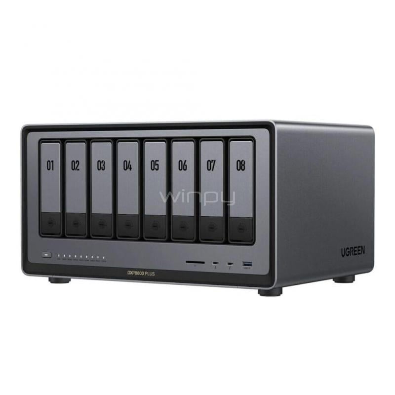 Servidor NAS Ugreen NASync DXP8800 Plus de 8 bahías (i5-1235U, 8GB RAM, USB, Thunderbolt 4)