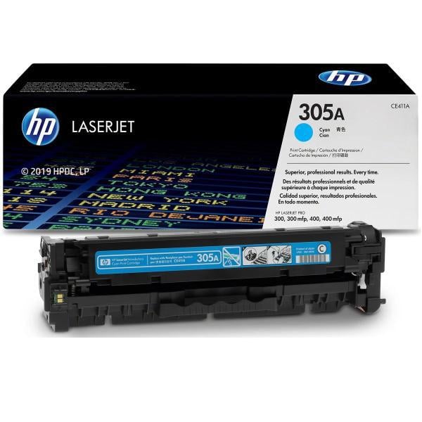 Cartucho de tóner HP 305A LaserJet, cian