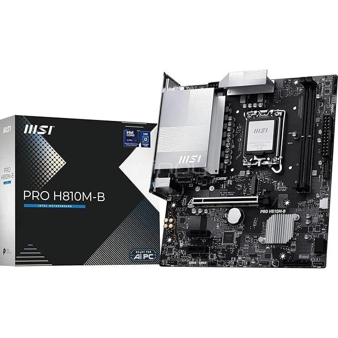 Placa Madre MSI PRO H810M-B (LGA1851, DDR5 6400MHz, SATA x4, Micro ATX)