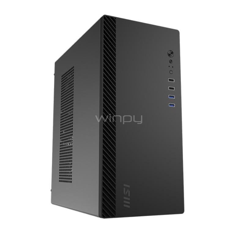 Gabinete MSI PRO SHIELD M100P (Torre, Micro ATX, USB 3.2, Negro)