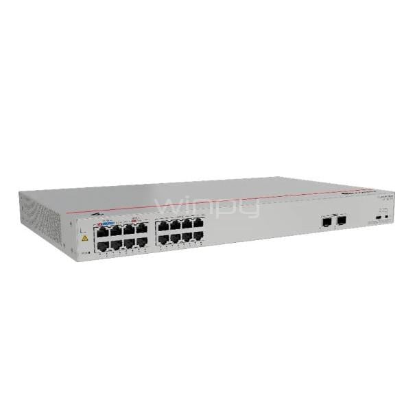 Switch Huawei eKit S110-16LP2SR de 18 Puertos (PoE+, SFP, 36 Gbps, 160W)