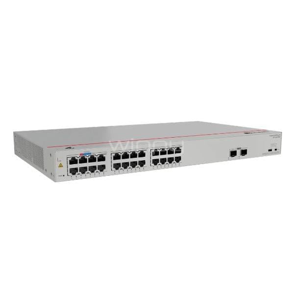 Switch Huawei eKit S110-24LP2SR de 26 Puertos (Gigabit, SFP, 52 Gbps, PoE+, 124W)