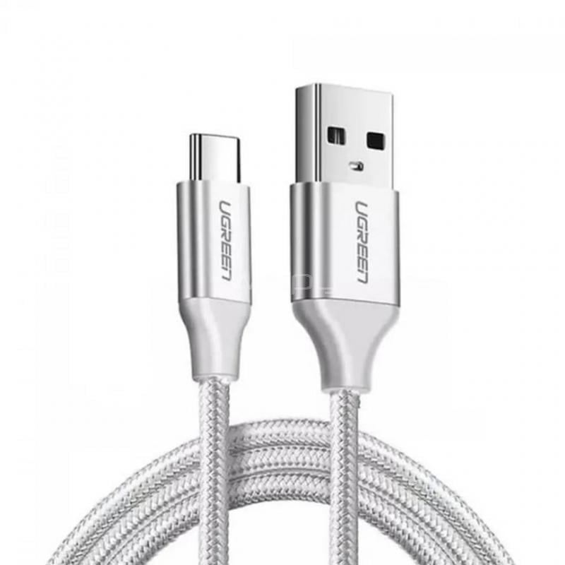 Cable USB-A 2.0 a USB-C UGREEN de 1 mt (3A, 18W, 480 Mbps, Aluminio)