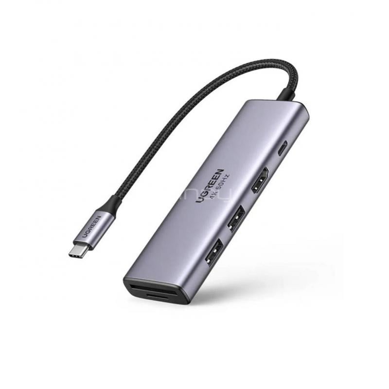 Adaptador Multipuerto HUB UGREEN CM511 (USB 3.0 x3, USB-C, HDMI, SD, MicroSD/TF)