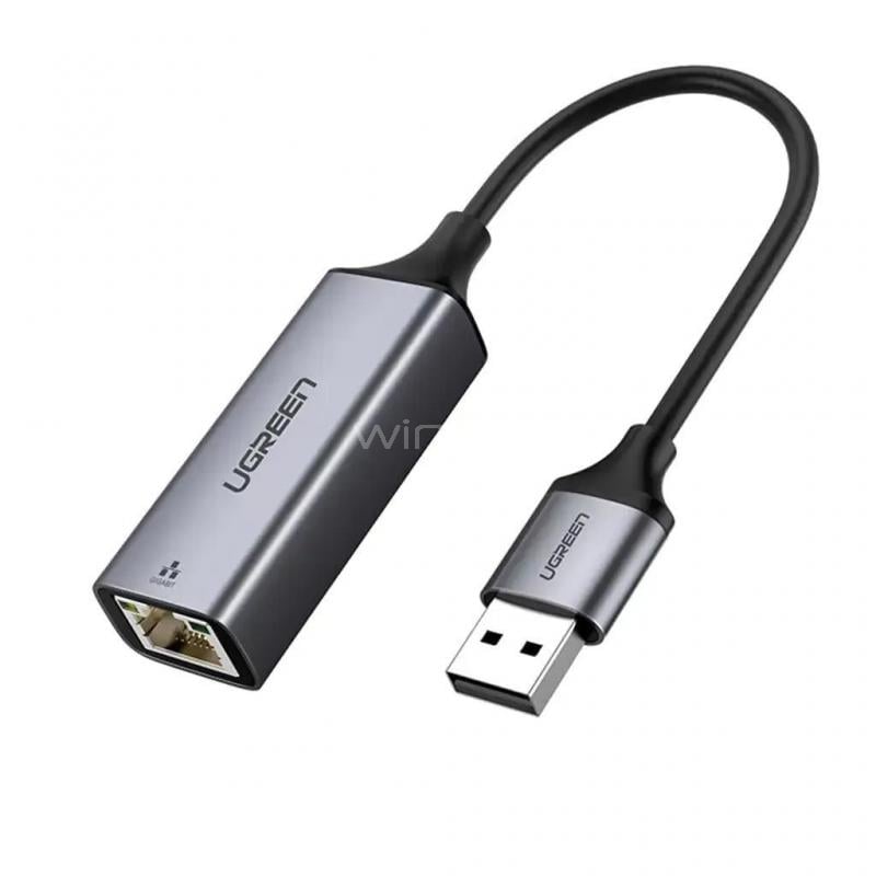 Adaptador UGREEN CM209 (USB 3.0, Gigabit Ethernet, Gris)