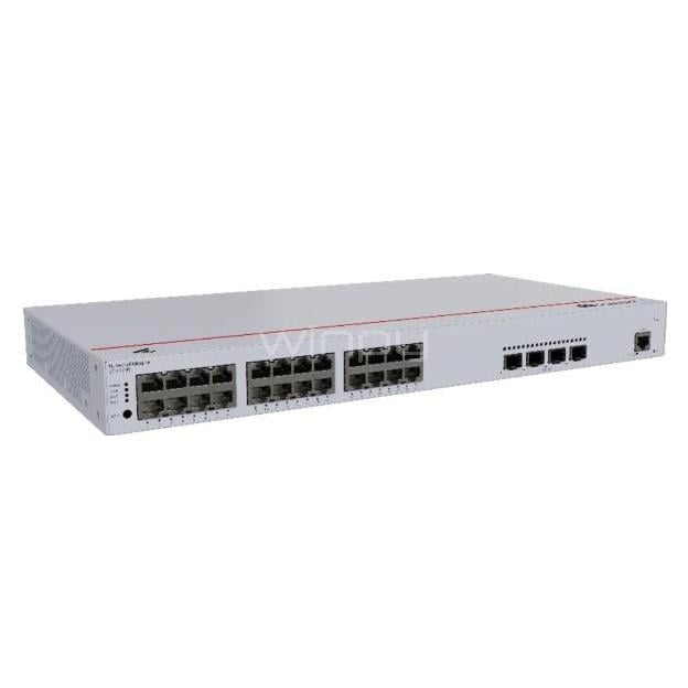Switch Huawei S310-24P4X de 28 Puertos (Gigabit, 10GE SFP+, 128 Gbps, PoE+, 400W)