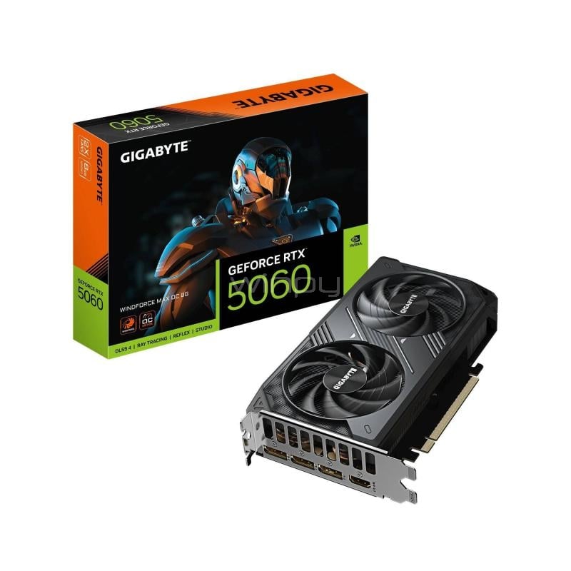 Tarjeta gráfica Gigabyte GeForce RTX 5060 WINDFORCE MAX OC de 8GB GDDR7