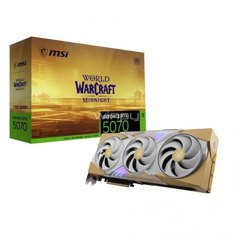 Combo MSI Tarjeta Grafica RTX 5070 WoW Light de 12GB + Fuente de Poder MAG de 850W