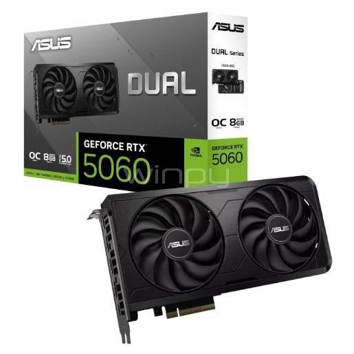Tarjeta gráfica ASUS Dual GeForce RTX 5060 EVO OC Edition de 8GB GDDR7