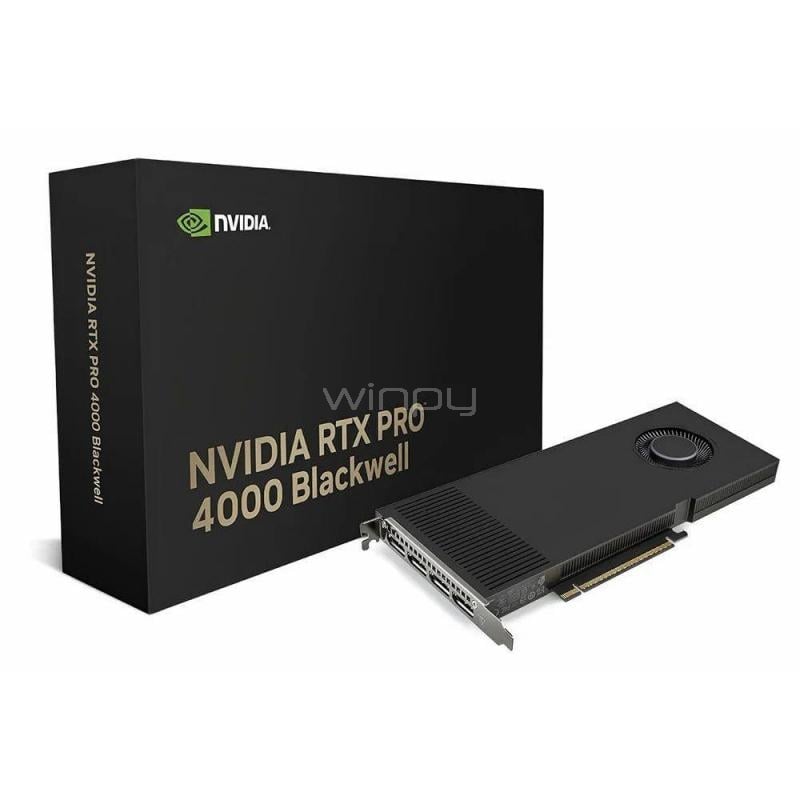 Tarjeta gráfica PNY NVIDIA RTX PRO 4000 Blackwell de 24GB GDDR7
