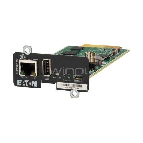 Tarjeta de gestión de red Eaton Gigabit Network Card M3 para SAI (Mini-Slot, 1 Fase)