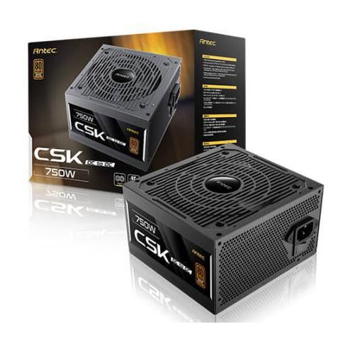 Fuente de Poder Antec CSK750DC EC de 750W (ATX, 80+ Bronze, Non-Modular)