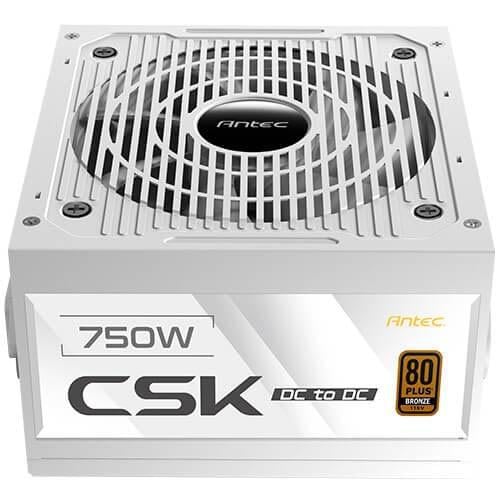 Fuente de Poder Antec CSK750DC WHITE EC de 750W (ATX, 80+ Bronze, Non-Modular)