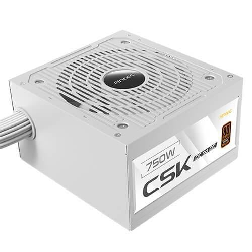 Fuente de Poder Antec CSK750DC WHITE EC de 750W (ATX, 80+ Bronze, Non-Modular)
