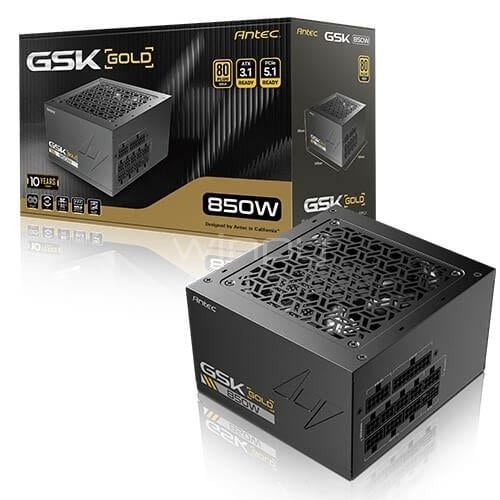 Fuente de Poder Antec GSK850 V2 de 850W (ATX, 80+ Gold, Full Modular)