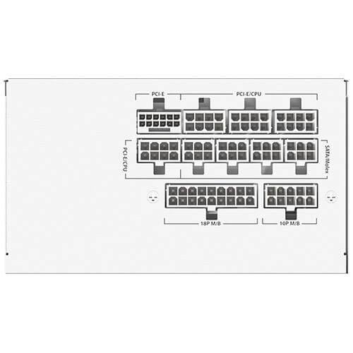 Fuente de Poder Antec GSK850 V2 WHITE de 850W (ATX, 80+ Gold, Full Modular)