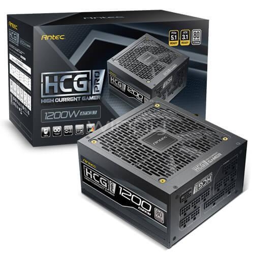Fuente de Poder Antec HCG1200 Pro de 1200W (ATX 3.1, 80+ Platinum, Full Modular)