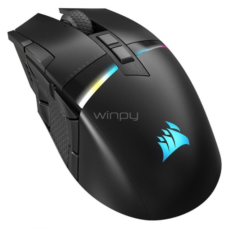 Mouse Gamer Corsair Darkstar RGB MMO (Inalámbrico, 26.000dpi, Negro)