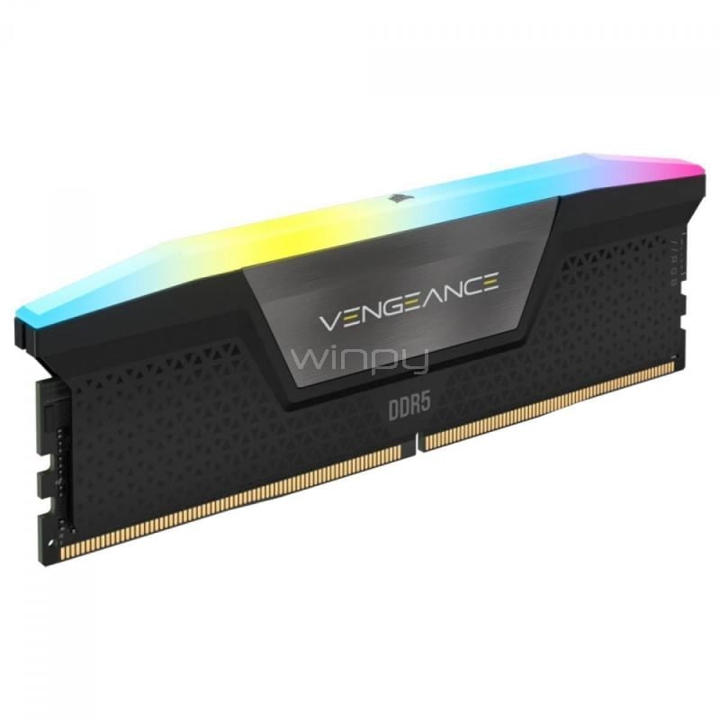 Memoria RAM Corsair Vengeance RGB de 16GB (DDR5, 5600MHz, CL40, DIMM)