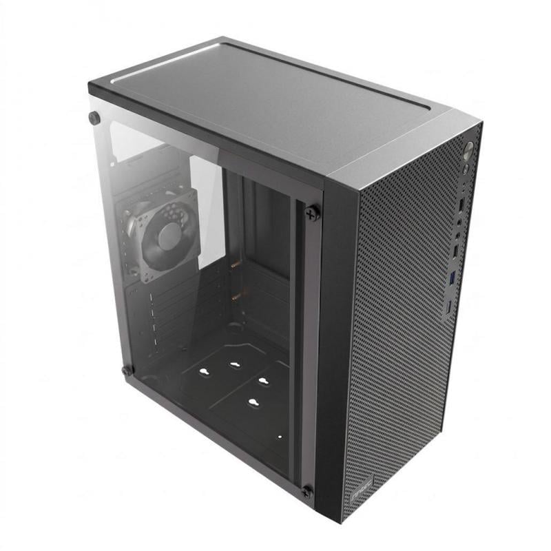 Gabinete Antec ST10M (Micro ATX, 1 Ventilador, USB 3.0, Gris Oscuro)