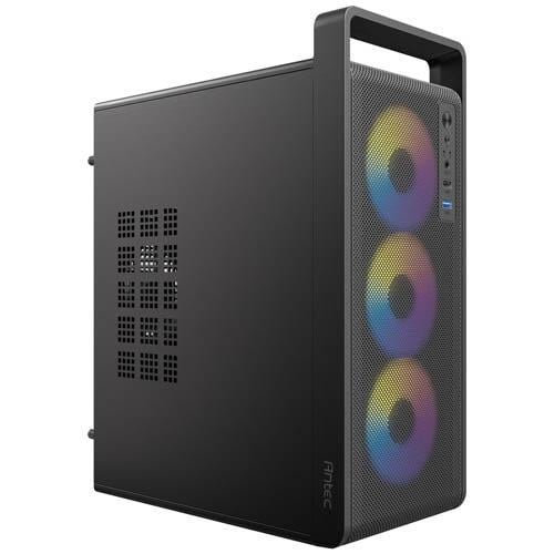 Gabinete Antec ST6M ARGB (Micro-ATX, Malla Frontal, 4 Ventiladores, Negro)