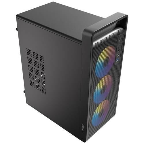 Gabinete Antec ST6M ARGB (Micro-ATX, Malla Frontal, 4 Ventiladores, Negro)