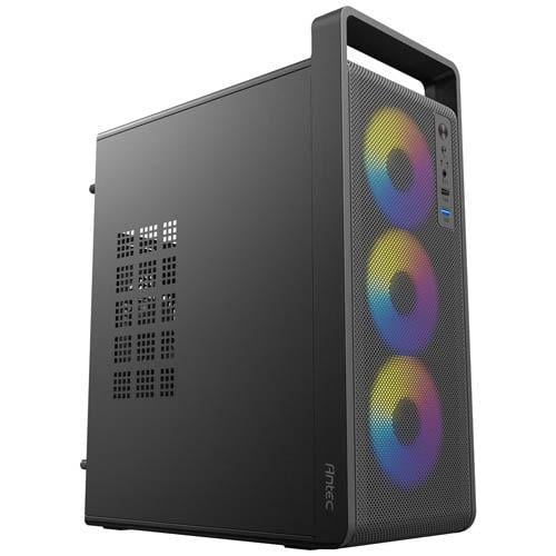 Gabinete Antec ST6M ARGB (Micro-ATX, Malla Frontal, 4 Ventiladores, Negro)
