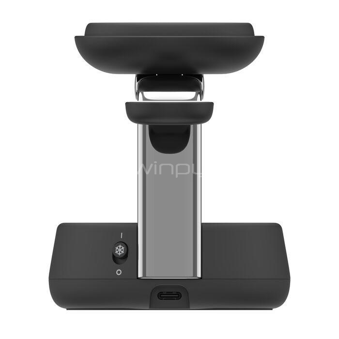 Base de Carga Inalámbrica Belkin UltraCharge Qi2 de 25W (3 en 1, Negro)