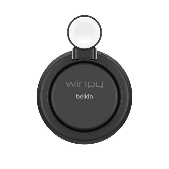 Base de Carga Inalámbrica Belkin UltraCharge Qi2 de 25W (3 en 1, Negro)