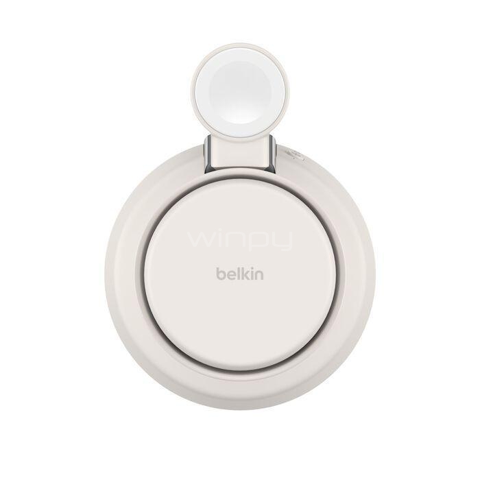 Base de Carga Inalámbrica Belkin UltraCharge Qi2 de 25W (3 en 1, Blanco)