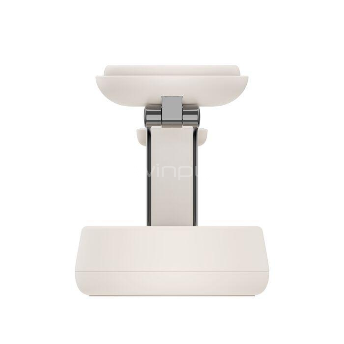 Base de Carga Inalámbrica Belkin UltraCharge Qi2 de 25W (3 en 1, Blanco)