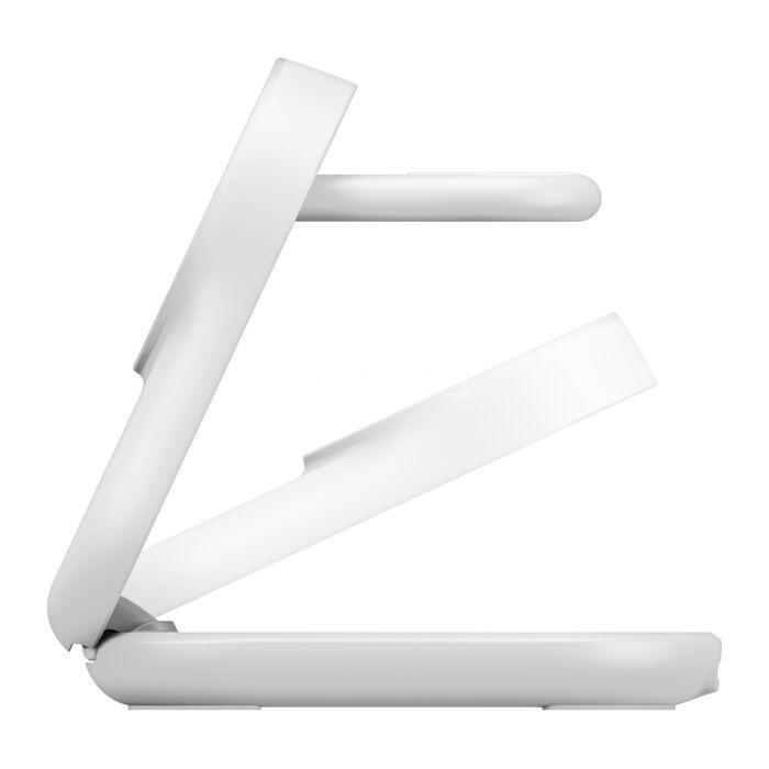 Base de Carga Inalámbrica Belkin BoostCharge Qi2 de 25W (3 en 1, Plegable, Blanco)