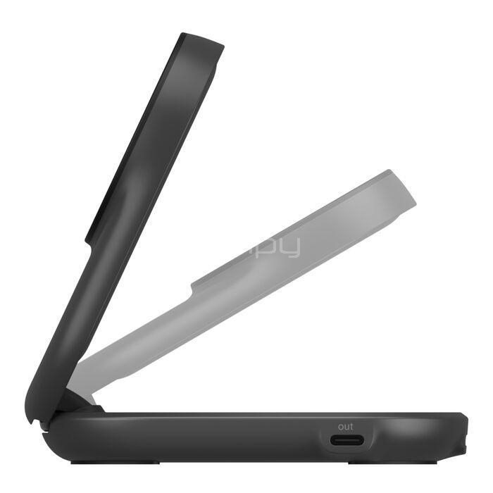 Base de Carga Inalámbrica Belkin BoostCharge Qi2 de 25W (3 en 1, Plegable, Negro)