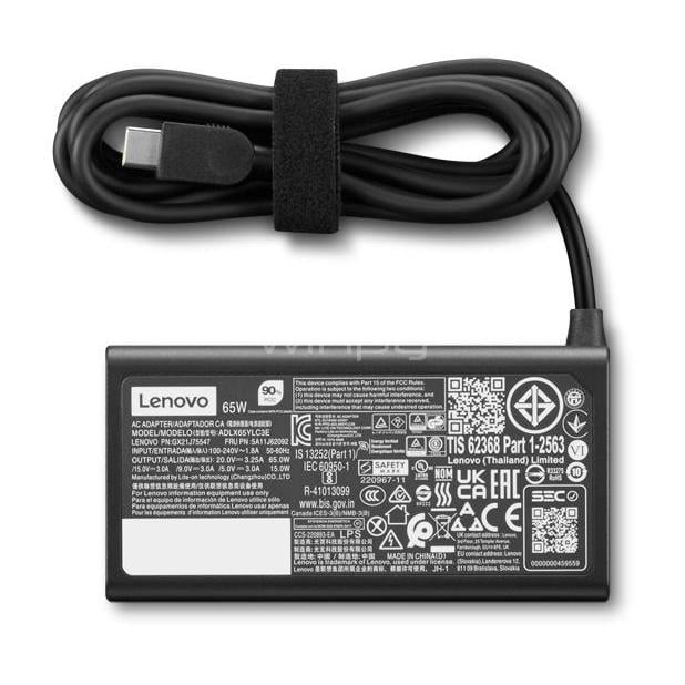 Cargador Lenovo 4X21S91193 para Notebook (20V, 3.25A, 65W)