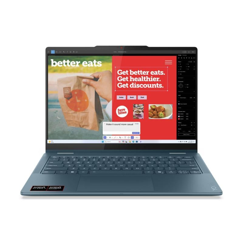 Notebook Lenovo Yoga 7 de 14” (Ryzen AI 7 350, 32GB RAM, 1TB SSD, Win11)
