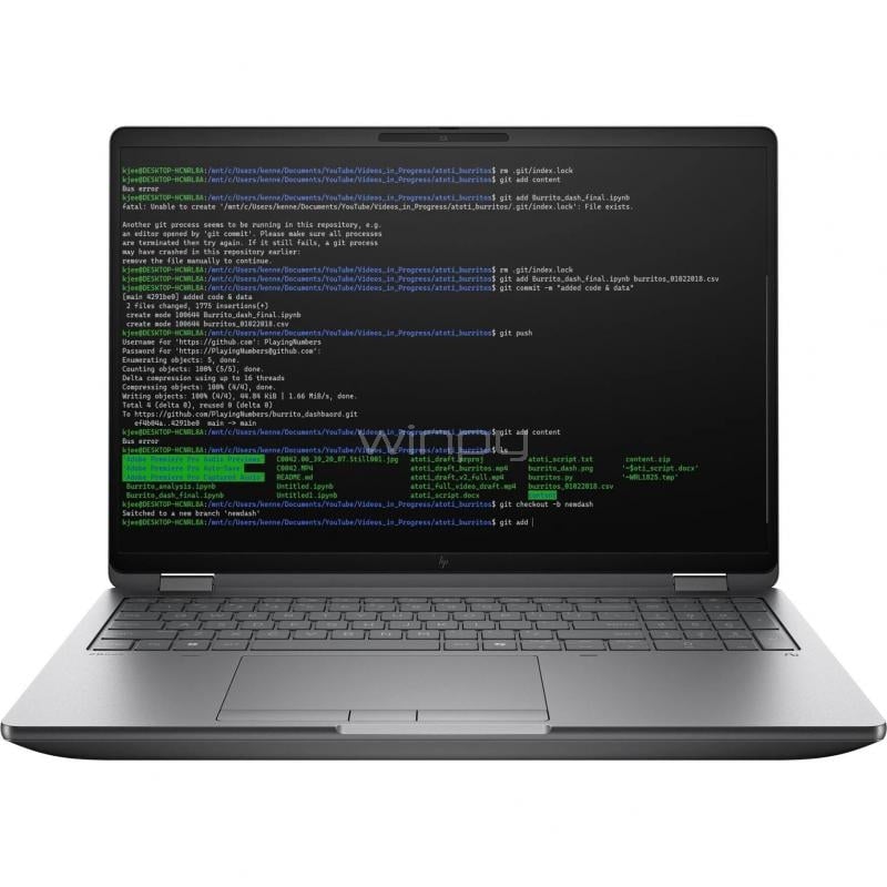Mobile Workstation HP ZBook Fury G1i de 16” (Ultra 9 285HX, RTX PRO 4000, 64GB RAM, 2TB SSD, Win11 Pro)