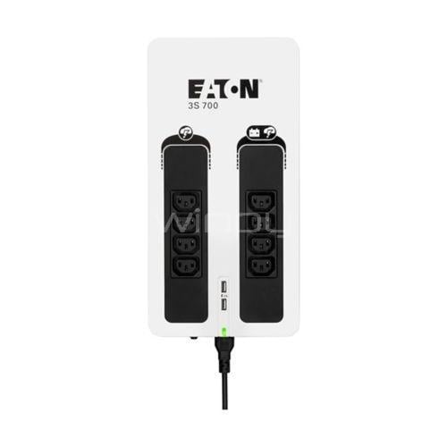 UPS SAI Eaton 3S (700VA/420W, Offline, 4 Salidas C13, USB)