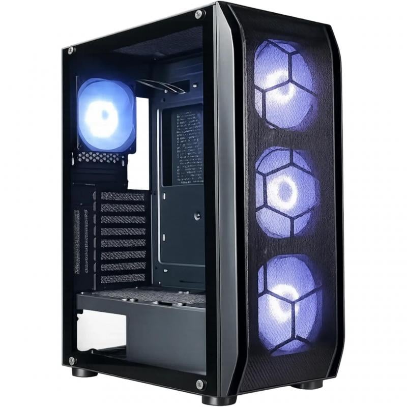 Gabinete Gamer EsGaming Y03-BK (ATX, Vidrio Templado, 4 Ventiladores ARGB, Negro)