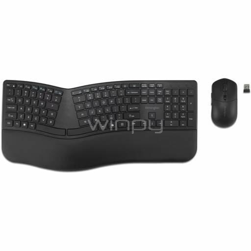 Kit Teclado + Mouse Inalámbrico Kensington KM680 (Bluetooth/Dongle USB, Negro)
