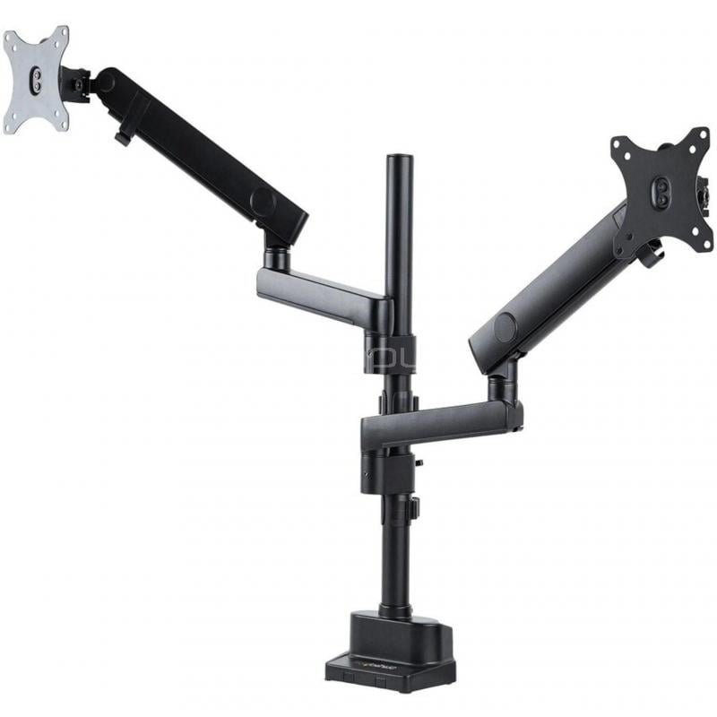 Soporte para Monitor StarTech ARMDUALPIVOT (Hasta 32”, Ajustable, Negro)