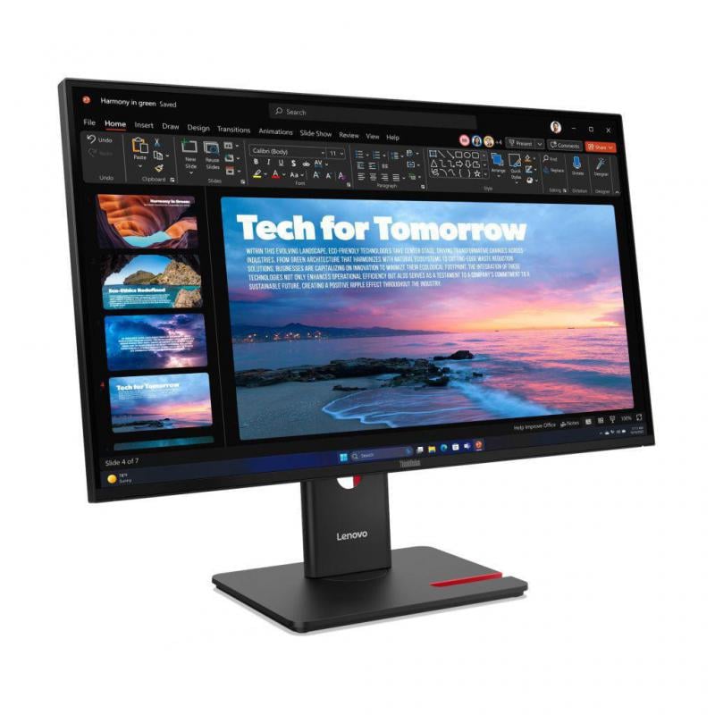 Monitor Lenovo ThinkVision T27QD-40 de 27” (IPS, QHD, 120Hz, 6ms, DP+HDMI+USB, VESA)