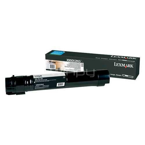 Tóner Original Lexmark X950X2KG (38.000 páginas, Negro)