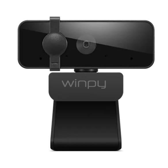 Webcam Lenovo Essential Gen2 (Full HD, 30fps, 2 micrófonos, USB, Negro)