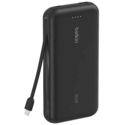Batería Portátil Belkin de 20.000mAh (30W, USB-C, PD, Negra)
